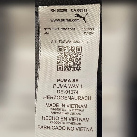 Puma Black Flat Front Golf Shorts Classic Style - Picture 7 of 7